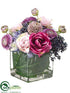 Silk Plants Direct Hydrangea, Rose, Allium, Ranunculus - Orchid Lavender - Pack of 1