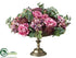 Silk Plants Direct Hydrangea, Rose, Protea, Berry - Burgundy Lavender - Pack of 1