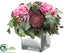 Silk Plants Direct Protea, Rose, Hydrangea - Burgundy Lavender - Pack of 1