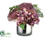 Silk Plants Direct Protea, Hydrangea - Burgundy Lavender - Pack of 1