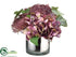 Silk Plants Direct Protea, Hydrangea - Burgundy Lavender - Pack of 1