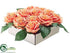 Silk Plants Direct Rose - Coral Light - Pack of 1