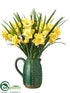 Silk Plants Direct Daffodil, Cymbidium Orchid Leaf - Yellow - Pack of 1