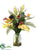 Heliconia, Phalaenopsis Orchid, Protea - Burgundy Yellow - Pack of 1