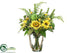 Silk Plants Direct Sunflower, Fern, Artichoke - Yellow - Pack of 1