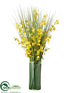 Silk Plants Direct Oncidium Orchid, Grass - Yellow Green - Pack of 1