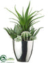 Silk Plants Direct Aloe, Agave, Sedum, Aeonium - Green - Pack of 1