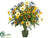 Cosmos, Poppy, Sunflower, Fern - Yellow Blue - Pack of 1