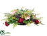 Silk Plants Direct Dahlia, Anthurium, Berry Allium, Fern - Burgundy Pink - Pack of 1