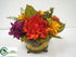 Silk Plants Direct Dahlia - Flame Gold - Pack of 1