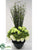Rose, Sedum, Snowball, Bamboo Branch - Cream Green - Pack of 1