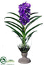 Silk Plants Direct Vanda Orchid - Purple Lavender - Pack of 1
