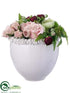Silk Plants Direct Ranunculus, Rose - Pink Burgundy - Pack of 1