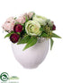 Silk Plants Direct Rose, Ranunculus - Pink Burgundy - Pack of 1