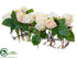 Silk Plants Direct Rose, Berry - White Green - Pack of 1
