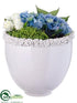 Silk Plants Direct Hydrangea, Rose, Sedum - Blue White - Pack of 1