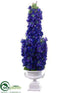Silk Plants Direct Delphinium, Berry - Blue - Pack of 1