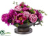 Silk Plants Direct Peony, Rose, Sedum - Fuchsia Pink - Pack of 1