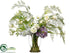 Silk Plants Direct Hydrangea, Tulip, Ranunculus, Fern - Lavender Cream - Pack of 1