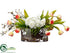Silk Plants Direct Tulip, Hydrangea, Hyacinth, Blossom - Cream Pink - Pack of 1