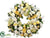 Rose, Hydrangea, Lilac, Moss Wreath - Yellow Cream - Pack of 1