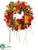Hydrangea, Artichoke, Sunflower, Moss Wreath - Brick Gold - Pack of 1
