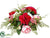 Peony, Kalanchoe, Fern - Crimson Pink - Pack of 1