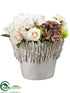 Silk Plants Direct Rose, Hydrangea - Cream Taupe - Pack of 1
