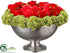 Silk Plants Direct Rose, Sedum - Red Green - Pack of 1