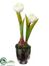 Silk Plants Direct Tulip - White - Pack of 1