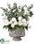 Rose, Eucalyptus, Begonia Leaf - White Beige - Pack of 1