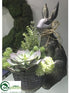 Silk Plants Direct Rosemary, Sedum, Echeveria - Green - Pack of 1