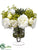Peony, Succulent, Baby's Breath - Green White - Pack of 1