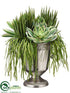 Silk Plants Direct Echeveria, Hanging Cactus, Senecio - Green - Pack of 1