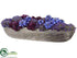 Silk Plants Direct Sedum, Queen Anne Lace, Cornflower - Eggplant Purple - Pack of 1