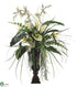 Silk Plants Direct Tropical Arrangement - Green Cream - Pack of 1