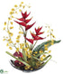 Silk Plants Direct Oncidium Orchid, Tropical - Orange Yellow - Pack of 1