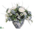 Silk Plants Direct Gardenia, Snowball, Cosmos - Cream Lavender - Pack of 1