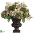 Silk Plants Direct Helleborus, Hydrangea - Green Rose - Pack of 1
