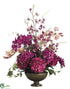 Silk Plants Direct Oncidium Orchid, Phalaenopsis Orchid, Cymbidium Orchid - Violet Purple - Pack of 1