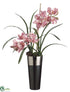 Silk Plants Direct Cymbidium Orchid - Rubrum Burgundy - Pack of 1