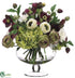 Silk Plants Direct Helleborus, Hydrangea, Rose - Violet Cream - Pack of 1