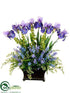 Silk Plants Direct Iris, Wildflower - Purple Blue - Pack of 1