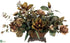 Silk Plants Direct Magnolia, Hydrangea, Rose - Moss Brown - Pack of 1