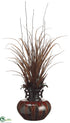 Silk Plants Direct Grass, Feather, Bamboo - Brown Orange - Pack of 1