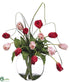 Silk Plants Direct Tulip - Pink Red - Pack of 1