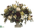 Silk Plants Direct Lily, Peony, Hydrangea, Ranunculus - Burgundy Beige - Pack of 1