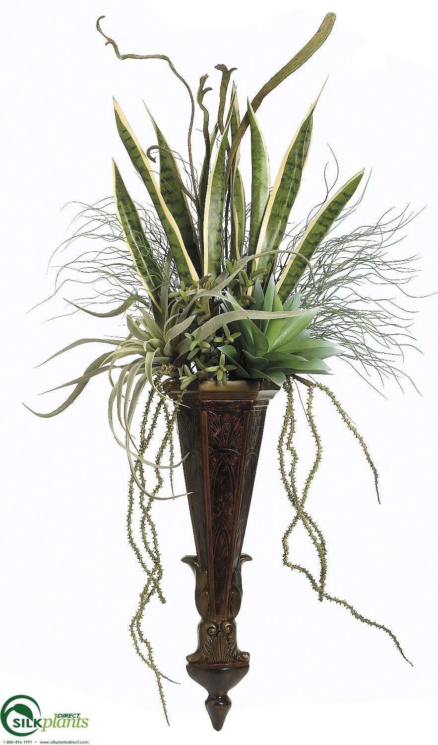 silk sansevieria Sansevieria, Agave, Succulent - Green Two Tone - Pack of 1 - (CTT/RG-3723FWS)