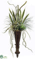Silk Plants Direct Sansevieria, Agave, Succulent - Green Two Tone - Pack of 1