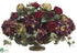 Silk Plants Direct Rose, Hydrangea - Plum Red - Pack of 1